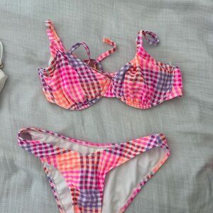 Colorful Checkered Bikini Set